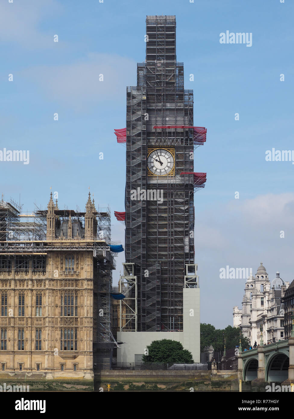 Des travaux de conservation de Big Ben à Londres Banque D'Images