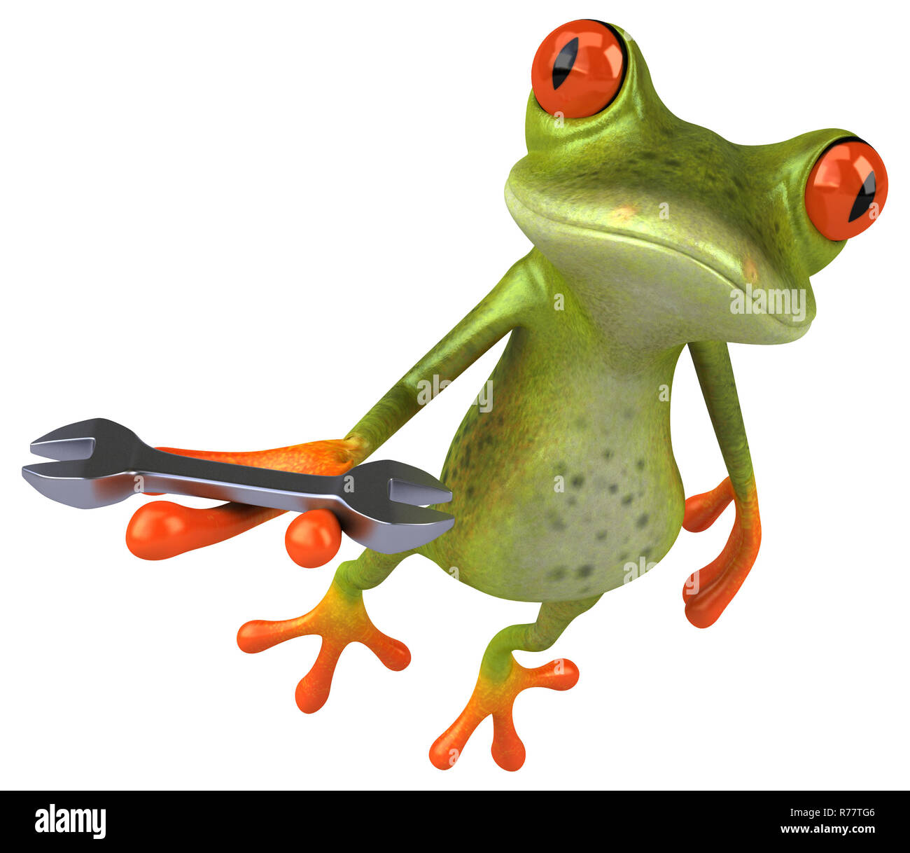 Fun frog - 3D Illustration Banque D'Images