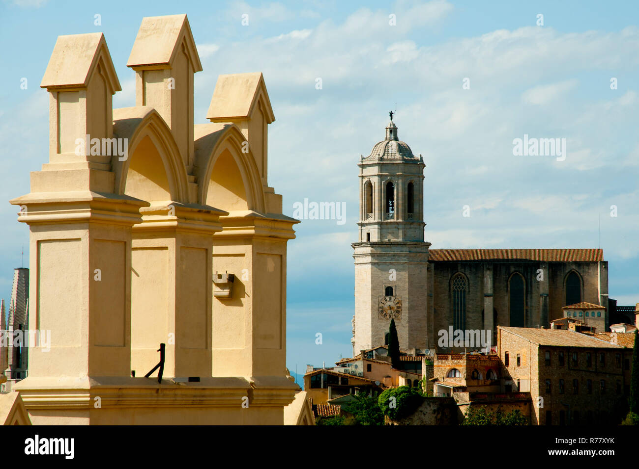 Cathédrale de Saint Mary de Girona - Espagne Banque D'Images