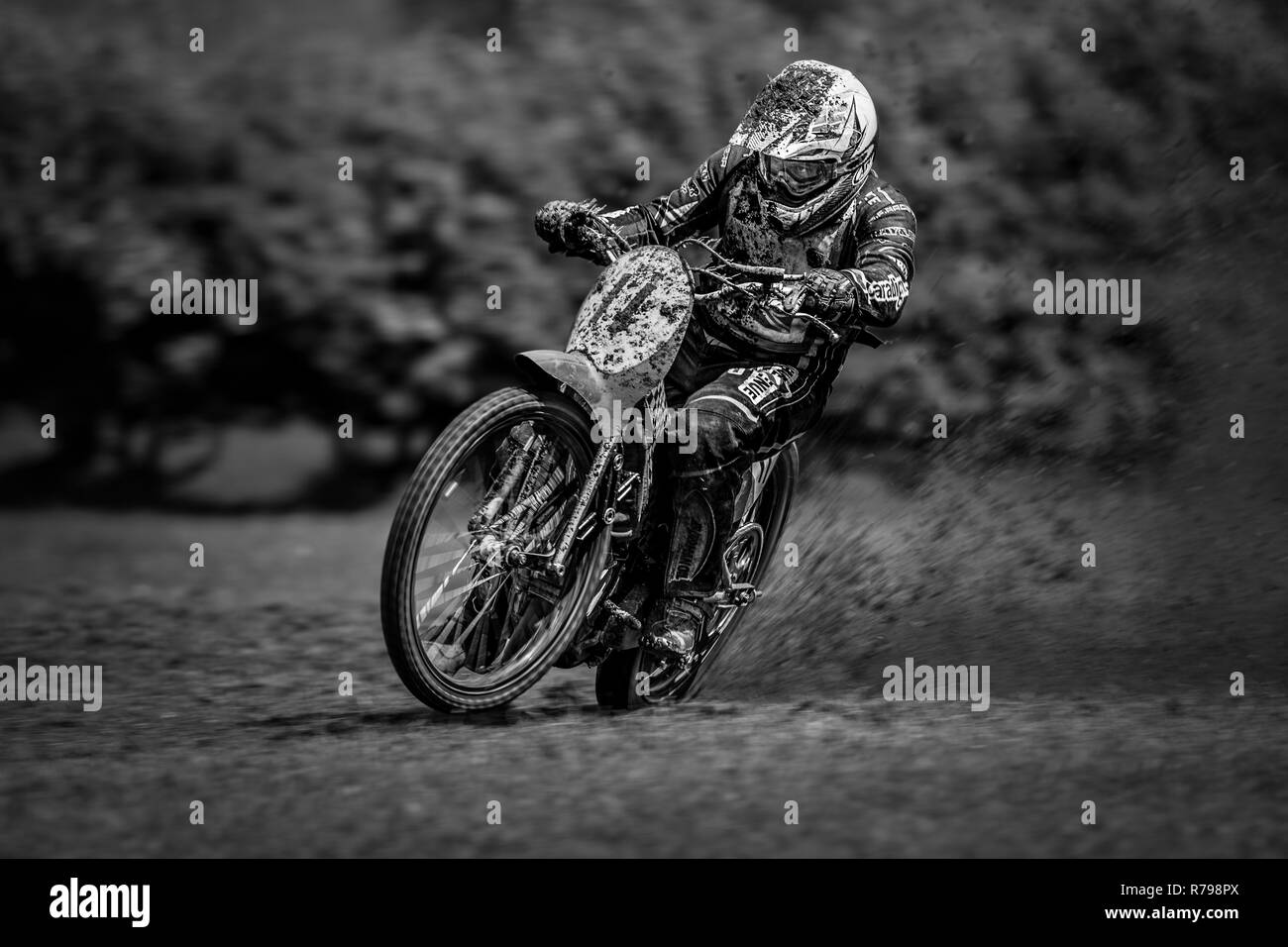 Les motards à faire concurrence à course moto piste herbe Gawsworth, Cheshire Banque D'Images