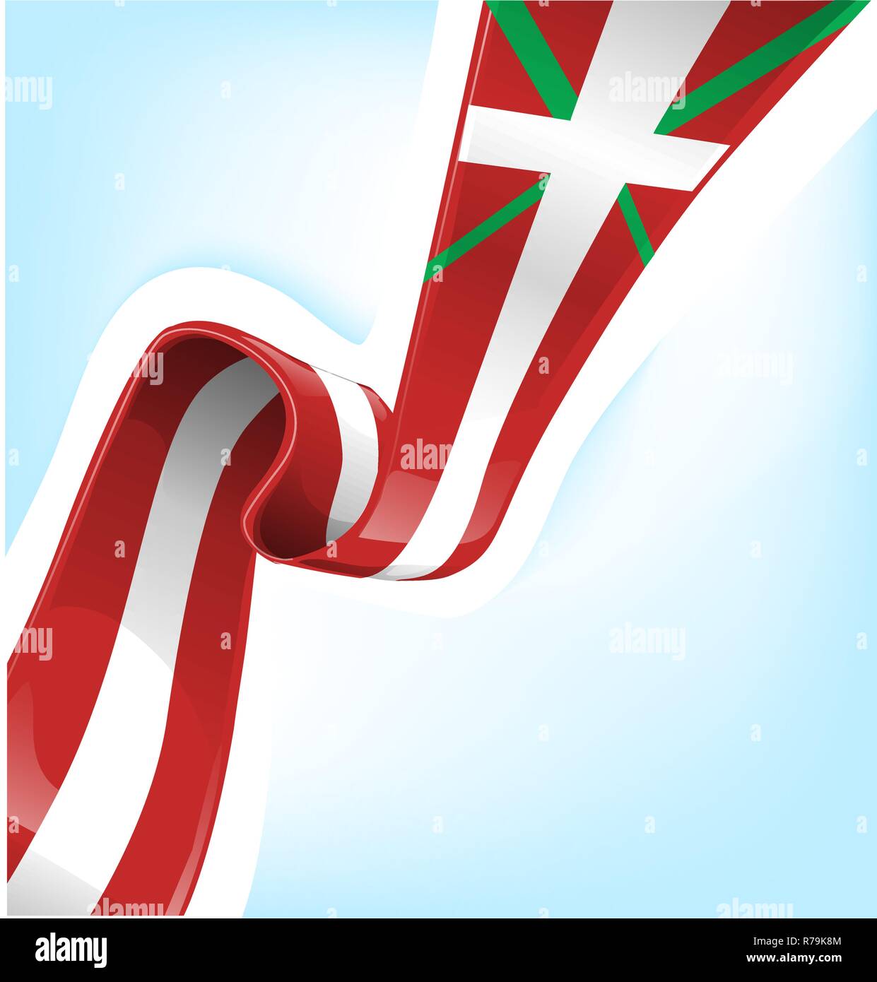 Pavillon du Pays Basque est une communauté autonome de l'Espagne le contexte.vector illustration Illustration de Vecteur