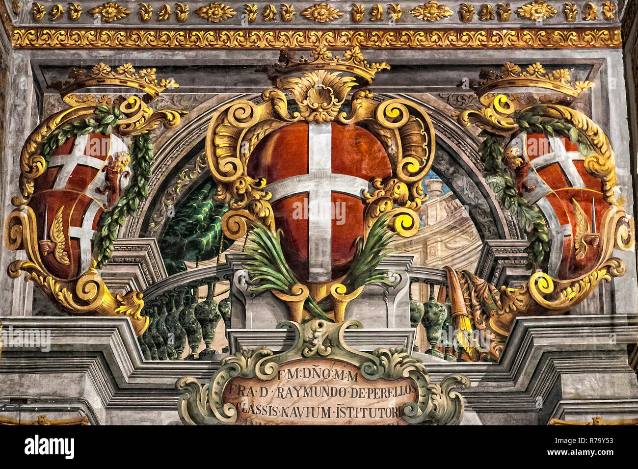 Fresque Palace Banque D'Images