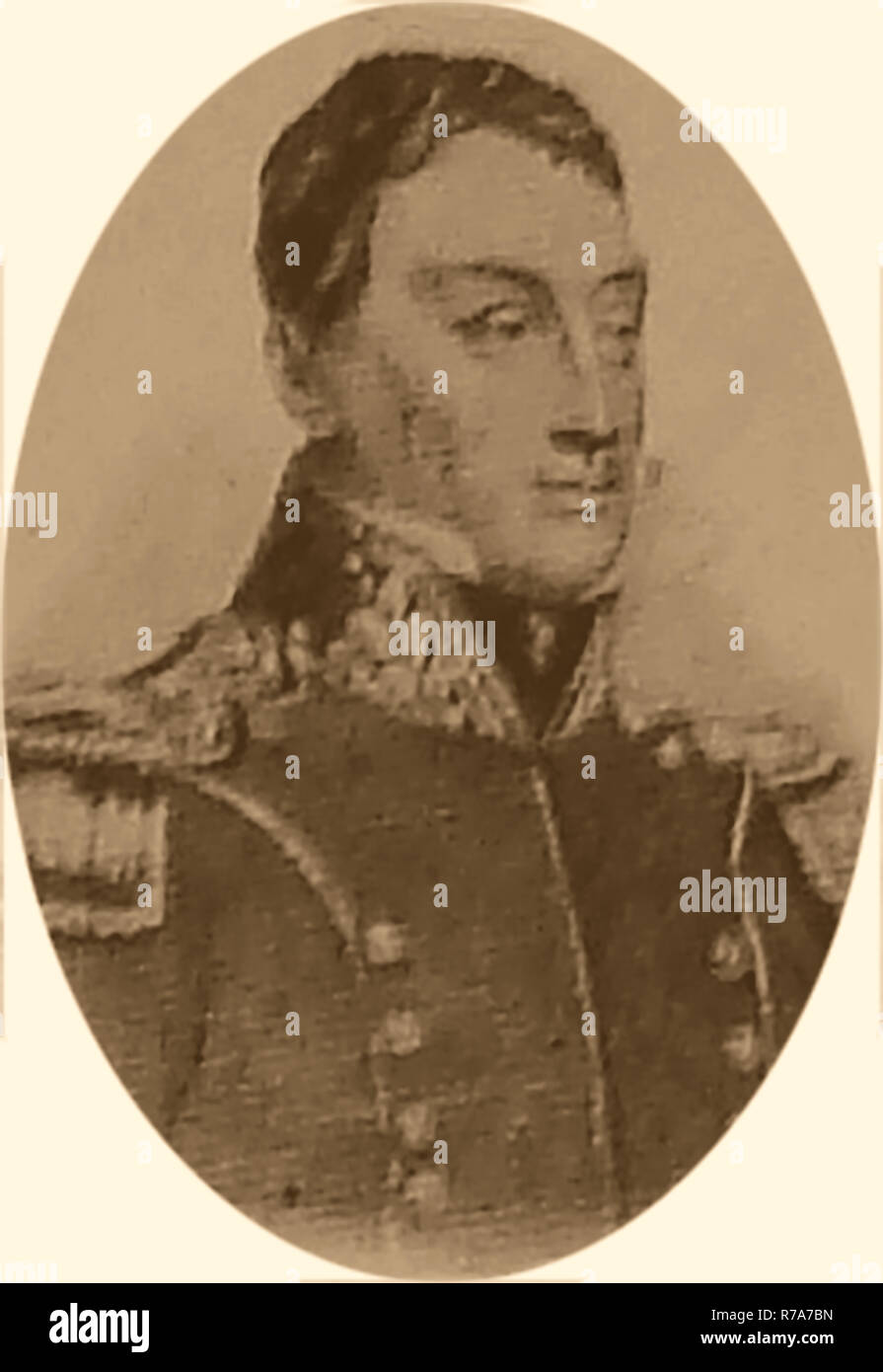 FIGURES de la Révolution française - Un portrait de Portrait de Lafayette, (Marie-Joseph Paul Yves Roch Gilbert du Motier, Marquis de Lafayette) auteur de "droits de l'homme" . Aristocrate français et officier militaire qui a combattu dans la guerre d'Indépendance américaine, commandant des troupes américaines au Siège de Yorktown et qui revient en France pour devenir une figure clé de la Révolution française de 1789 et la Révolution de Juillet de 1830. Banque D'Images