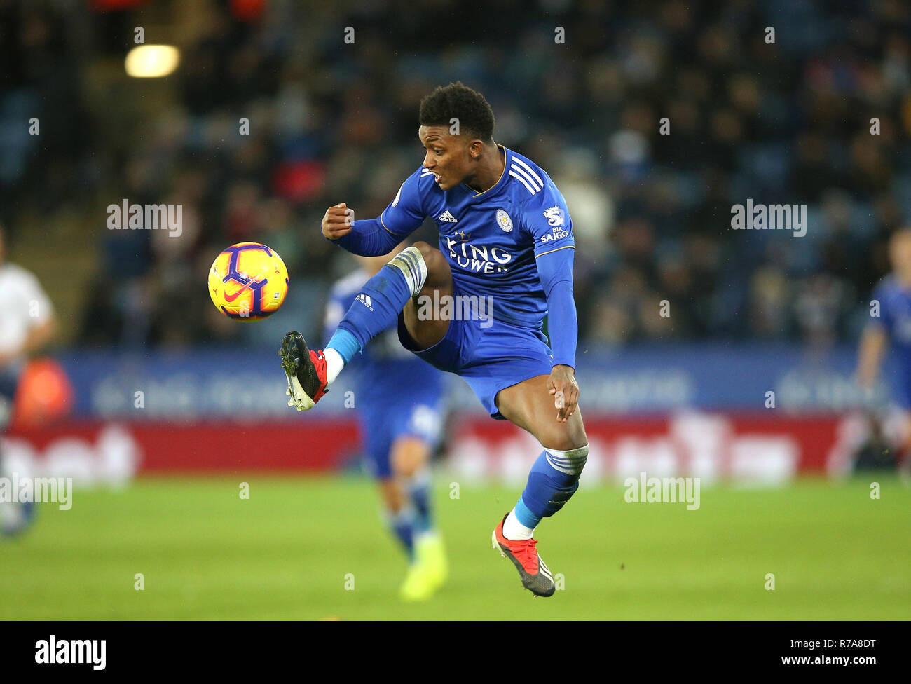 Le Leicester City gris Demarai en action au cours de la Premier League match à la King Power Stadium, Leicester. Banque D'Images