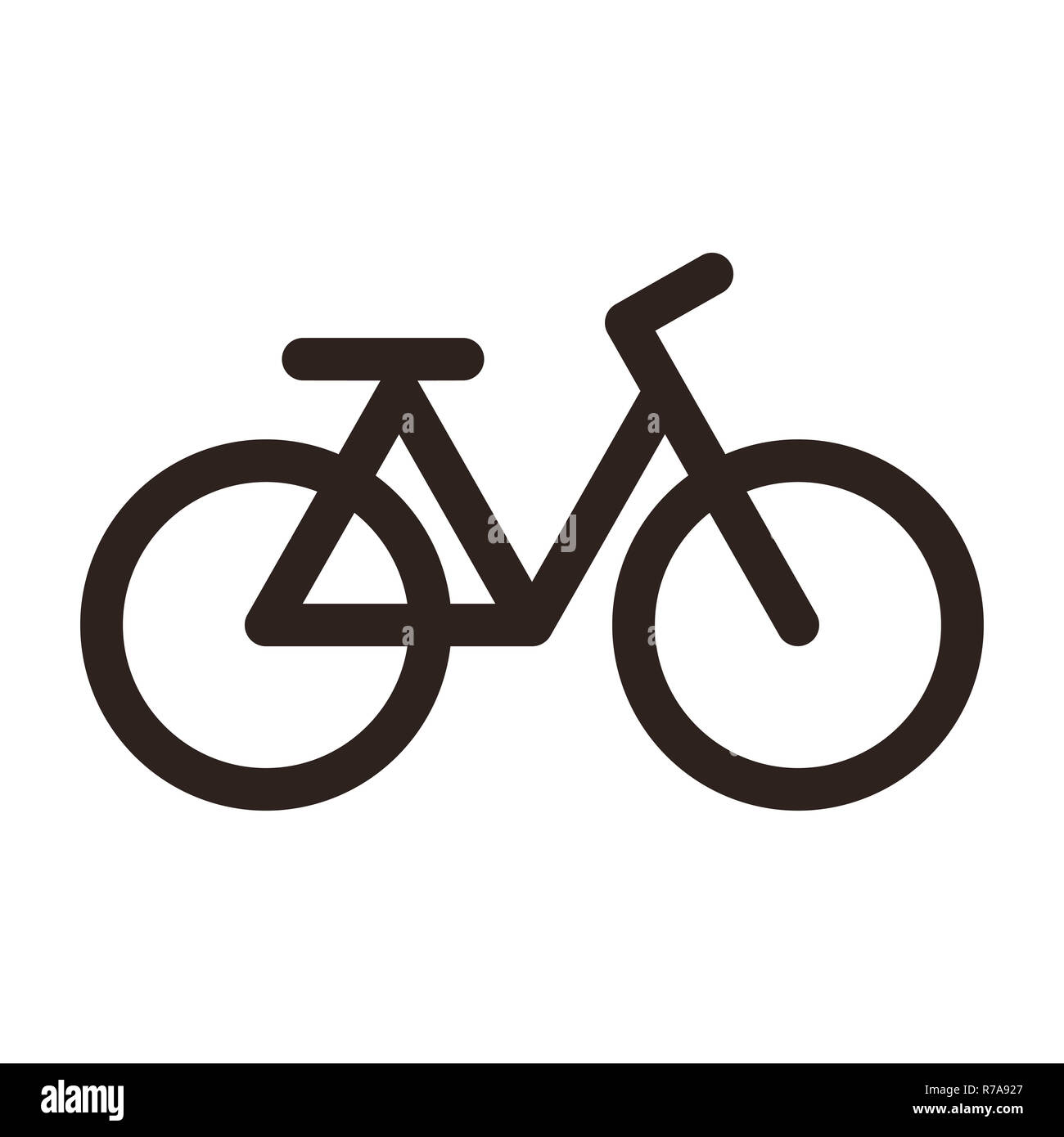 Location icône. Symbole vélo isolé sur fond blanc Banque D'Images
