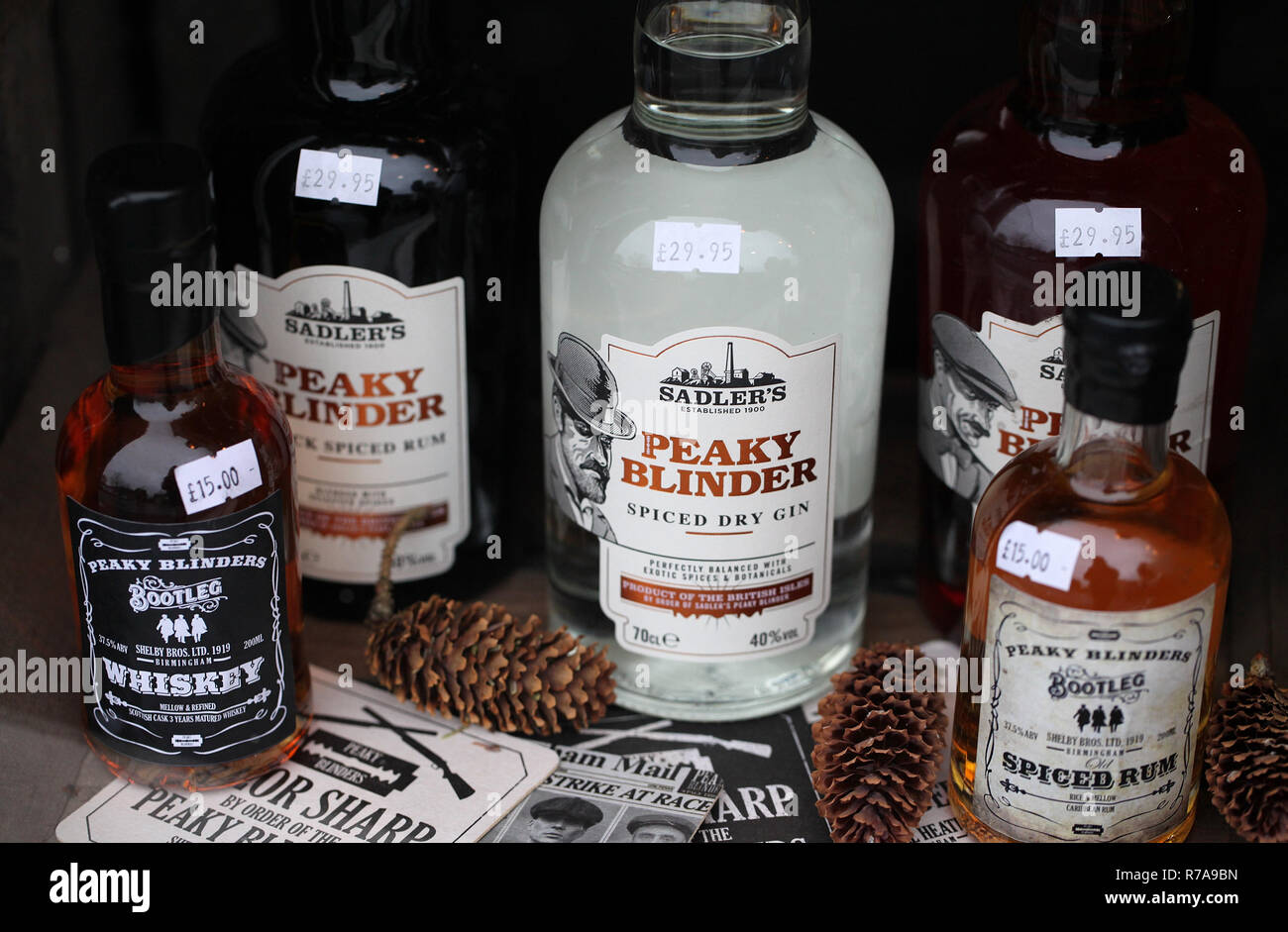 Peaky Blinder Cadeaux dans une vitrine Banque D'Images