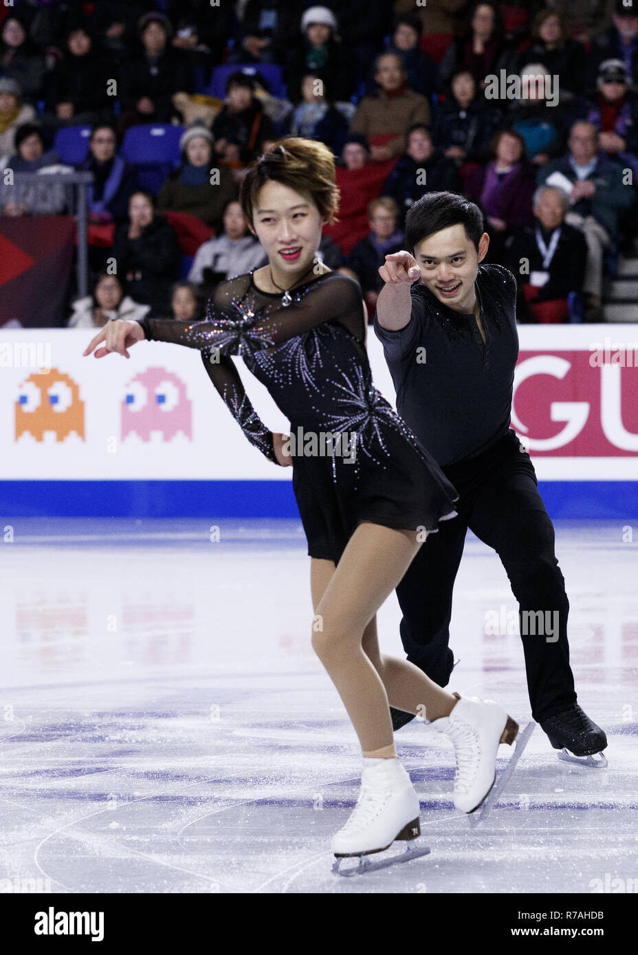 Vancouver, Colombie-Britannique, Canada. 7 Décembre, 2018. CHENG PENG et YANG JIN de Chine en compétition en couples Programme court aux championnats Senior Grand Prix of Figure Skating Final le 7 décembre 2018 à Vancouver, Colombie-Britannique, Canada. Crédit : Andrew Chin/ZUMA/Alamy Fil Live News Banque D'Images