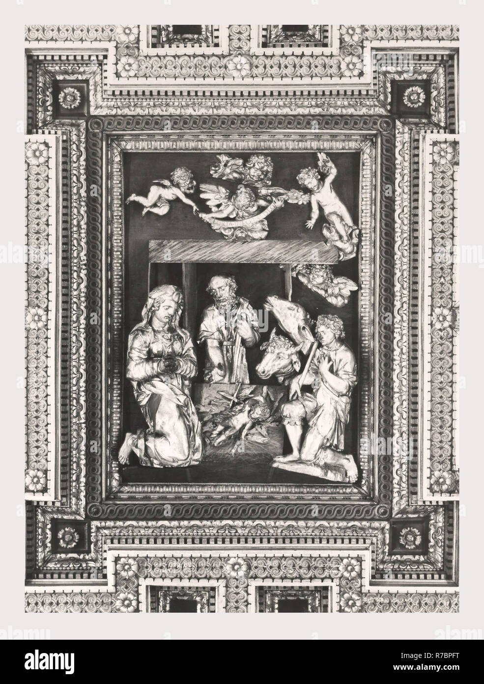 Lazio Roma Rome S. Giuseppe dei Falegnami, c'est mon l'Italie, l'Italie Pays de l'histoire visuelle, de l'architecture médiévale, sculpture architecture, sculpture, peinture, fresques, reliefs connecté avec Carcero Mamertino où Saint Pierre a été emprisonné avant sa crucifixion Banque D'Images