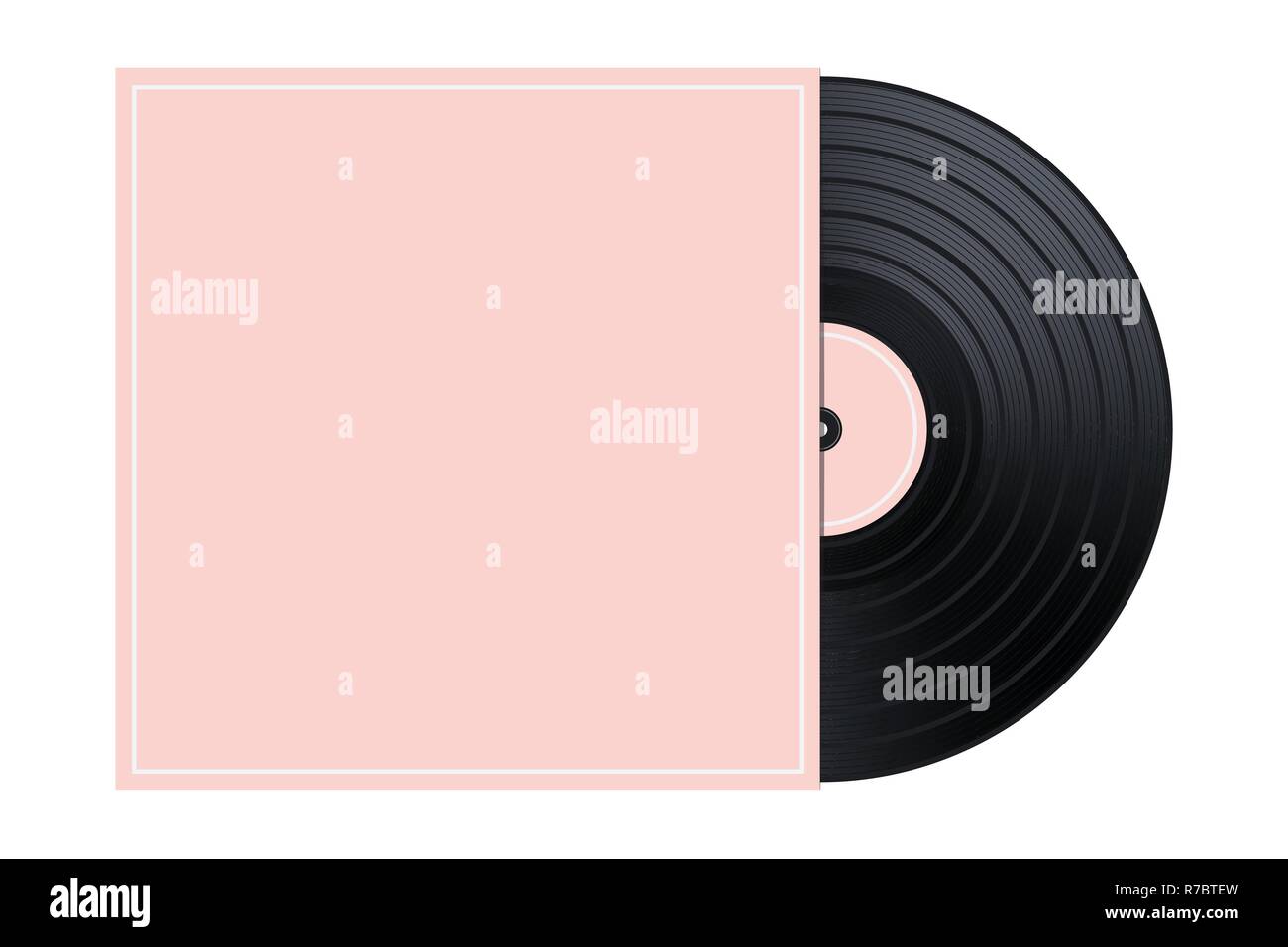 Vinyle dans le scénario fort / Maquette / Modèle Illustration de couverture Illustration de Vecteur