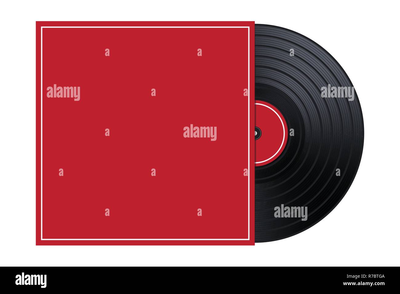 Vinyle dans le scénario fort / Maquette / Modèle Illustration de couverture Illustration de Vecteur