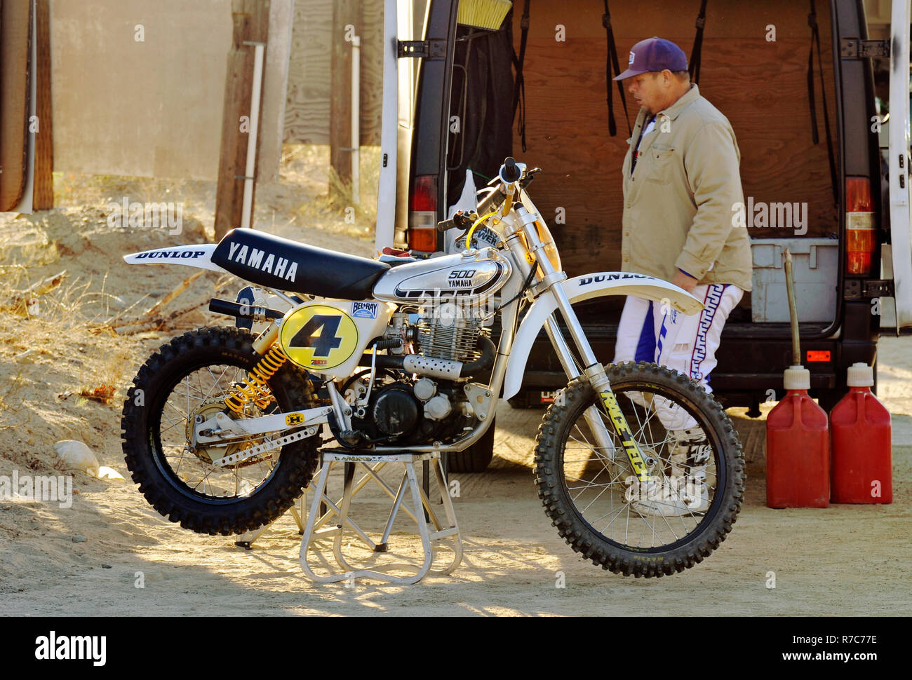 Construit sur mesure à quatre-temps Yamaha dirt bike Banque D'Images