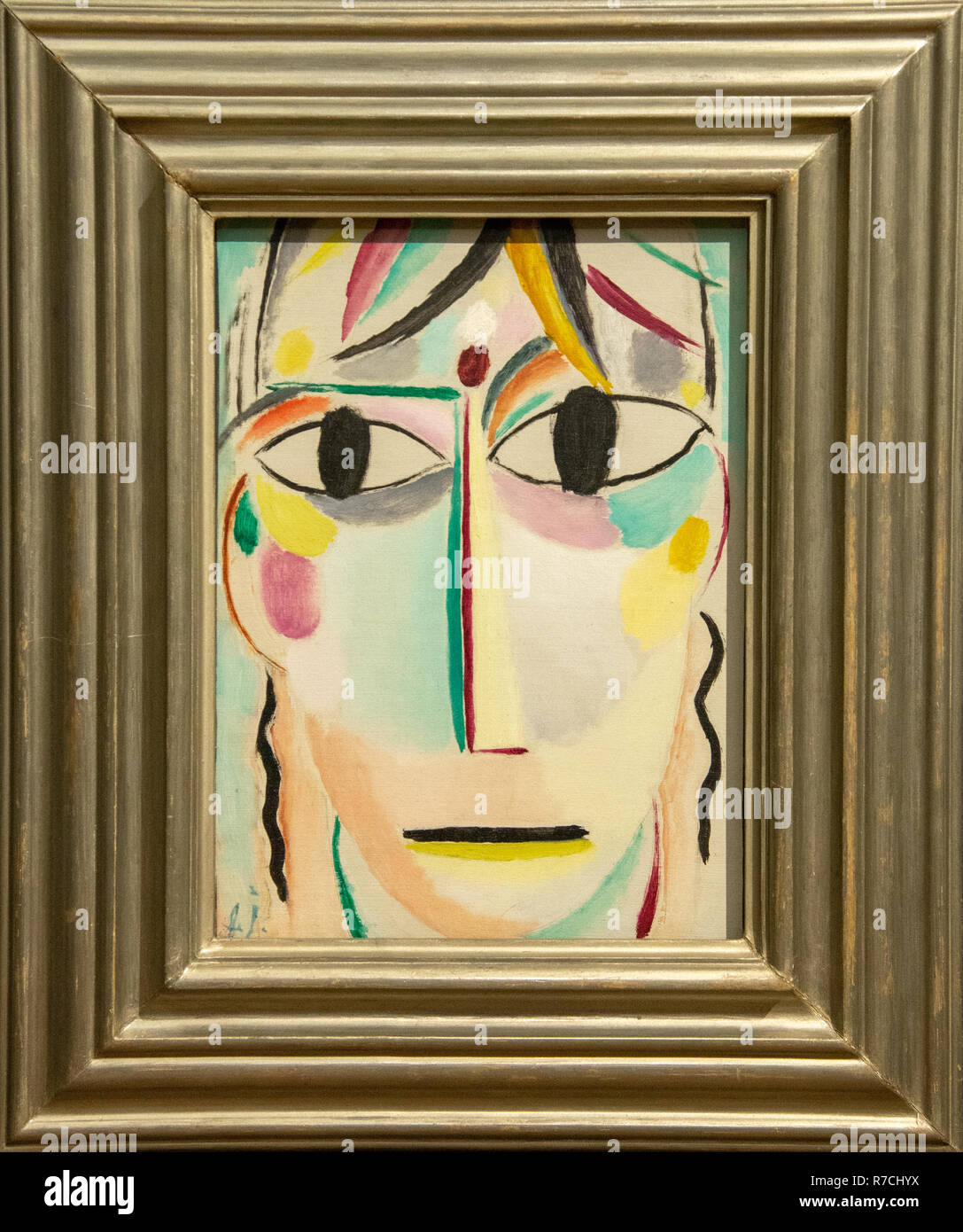 Face avours "attentes" d'Alexej von Jawlensky, GEM, Gemeentelijk Museum Den Haag, Pays-Bas Banque D'Images