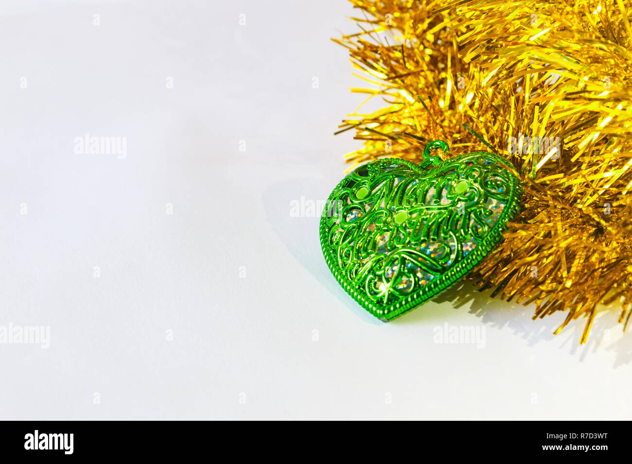 Composition de Noël. Les jouets de Noël sur fond blanc Banque D'Images