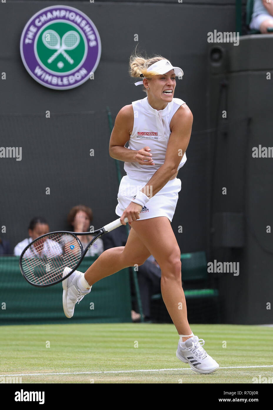Angelique Kerber joueur allemand en action à Wimbledon, Londres, Grande-Bretagne, Royaume-Uni. Banque D'Images