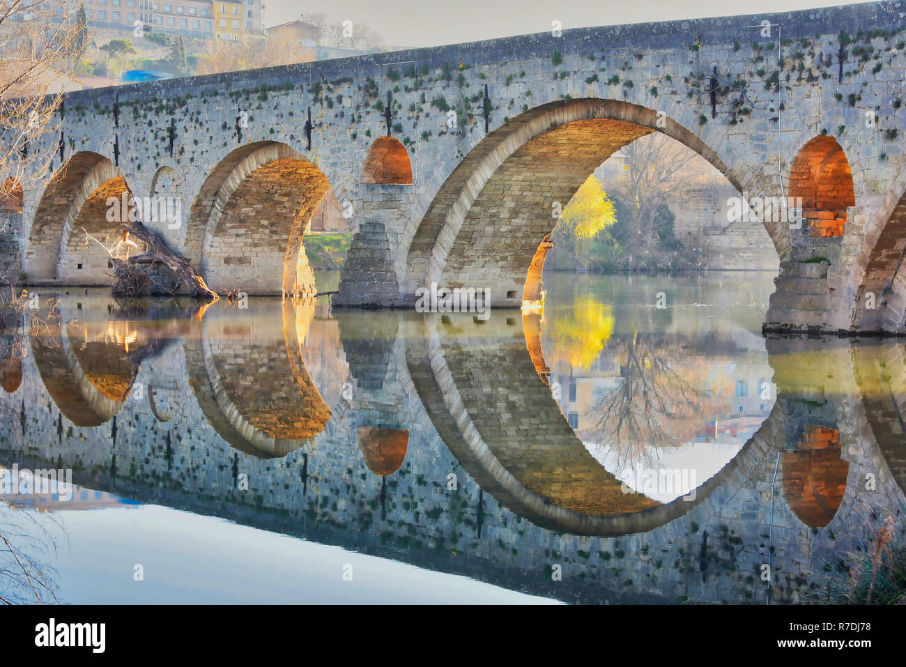 Le vieux pont de Béziers, Hérault, France Banque D'Images