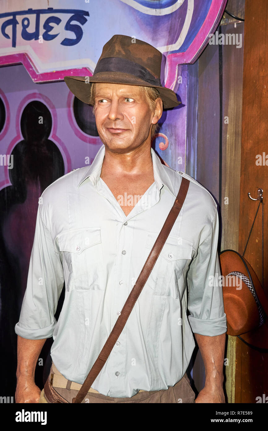 Montréal, Canada - le 23 septembre 2018 : Harrison Ford, un acteur, écrivain et producteur de films. Musée de Cire Grévin à Montréal, Québec, Canada Banque D'Images