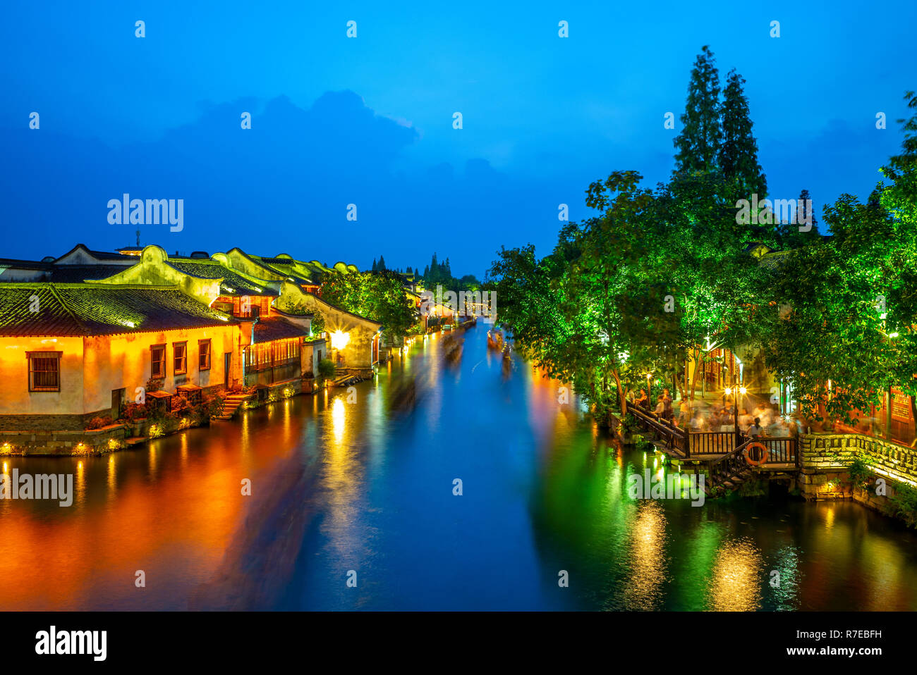 Paysage de wuzhen, une pittoresque ville historique Banque D'Images