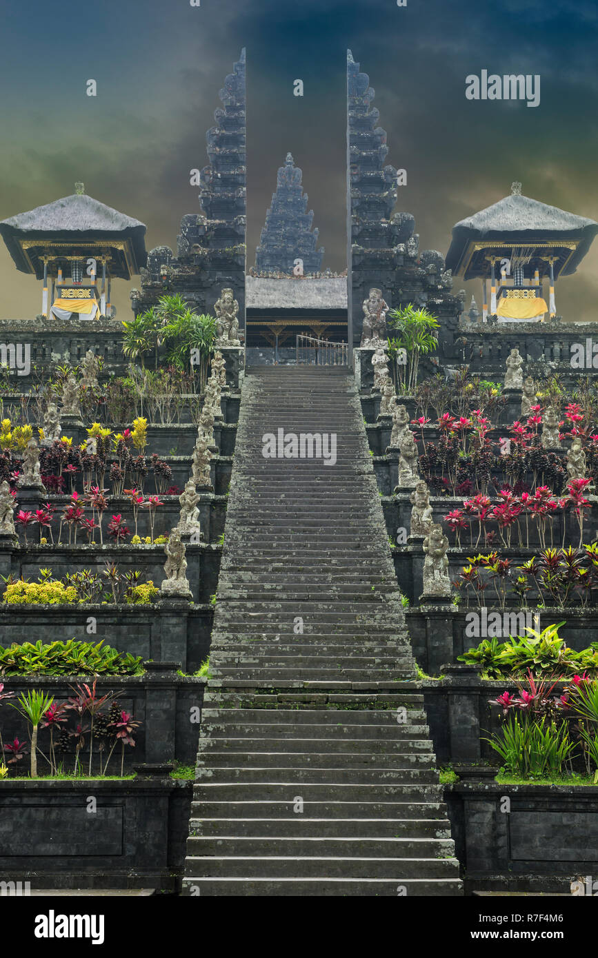 Pura Besakih Temple complexe, Bali, Indonésie Banque D'Images