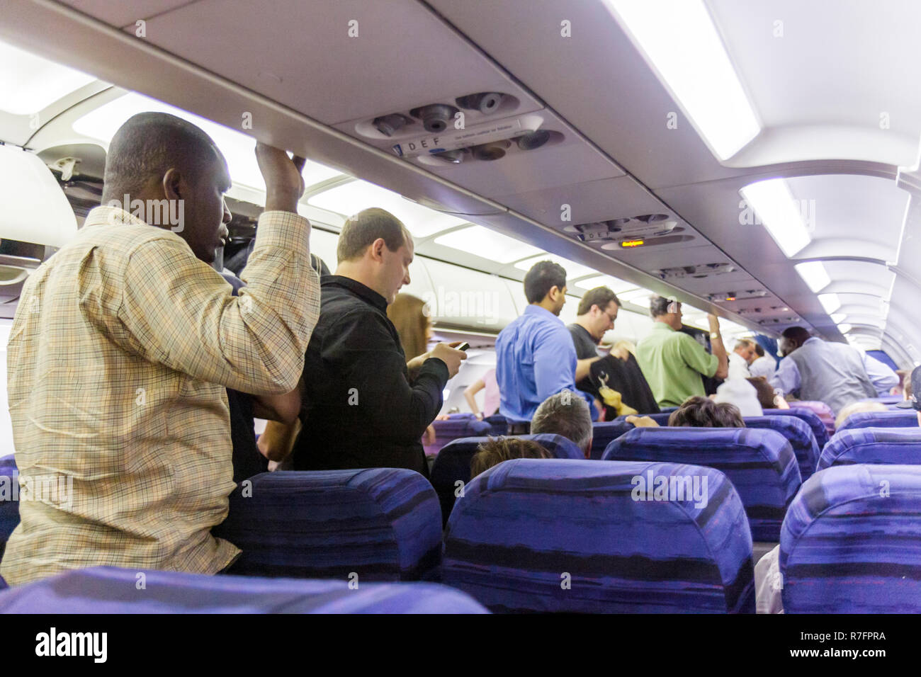 Miami Florida,aéroport international,Northwest Airlines,NWA,transporteur,avion,avion commercial avion avion avion avion,avion,passager cabi Banque D'Images