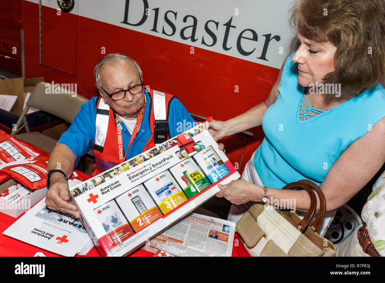 Miami Beach Florida,Centre des congrès de Miami Beach,Storm Prep Expo,saison sans ouragan,préparation aux catastrophes,sensibilisation,exposant,Am Banque D'Images