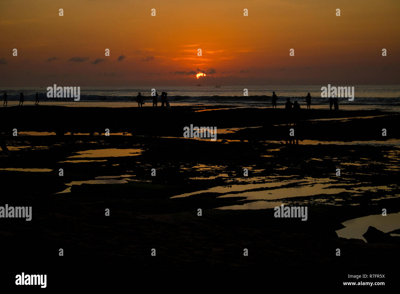 Belle vue sur la plage des vacances photo Banque D'Images