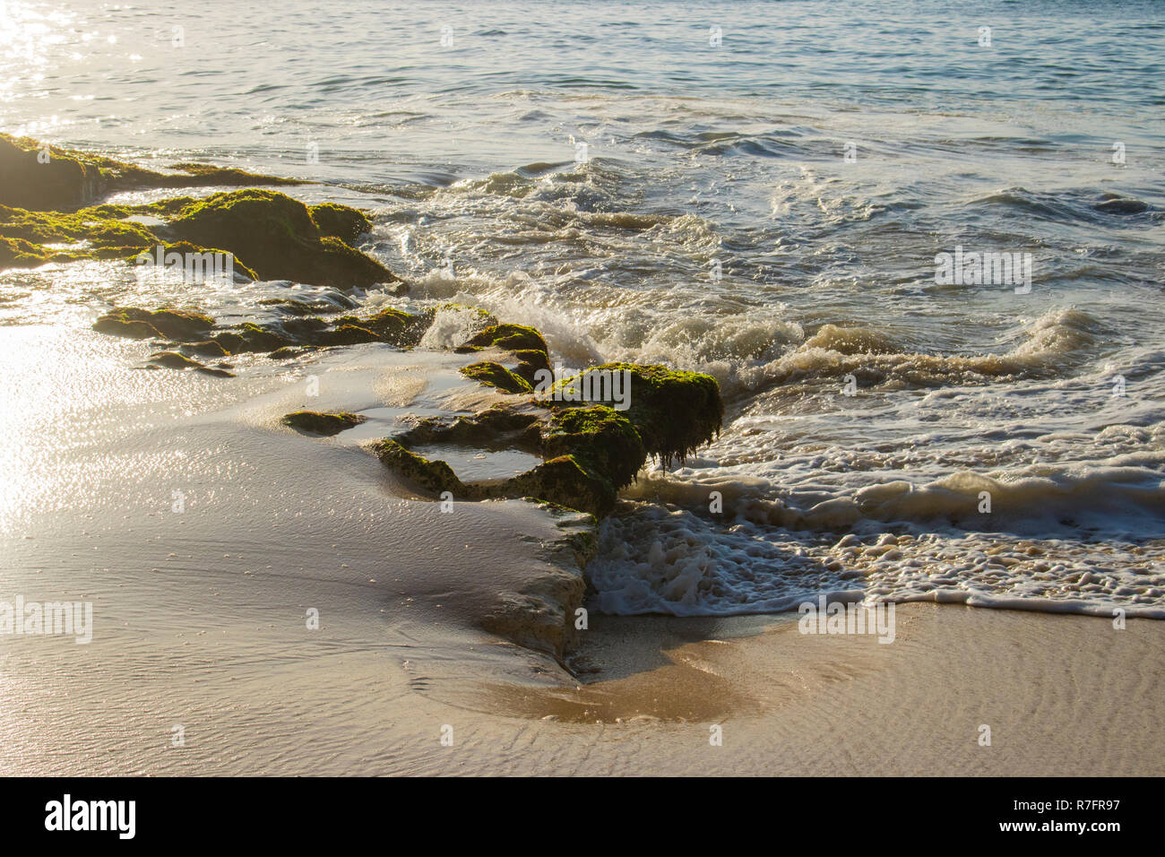 Belle vue sur la plage des vacances photo Banque D'Images