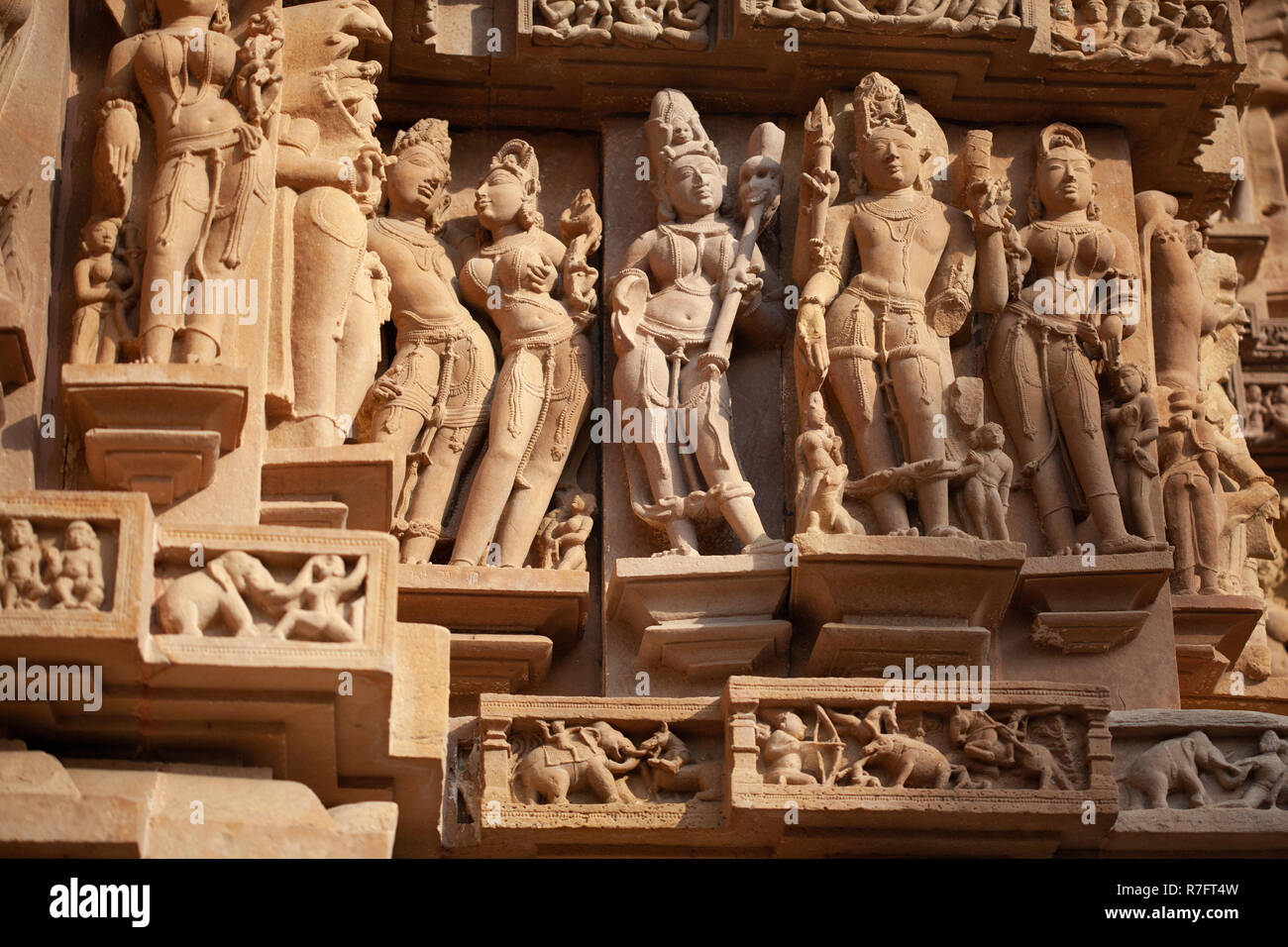 Temples de Khajuraho Banque D'Images