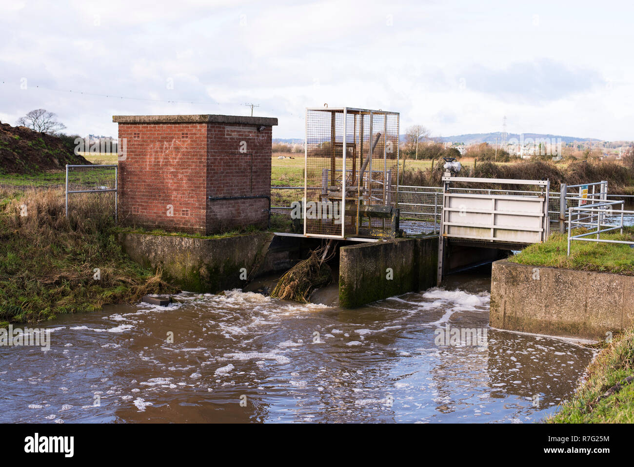 Débit d'hiver par le biais de l'écluse numéro 3738 principaux reen Banque D'Images
