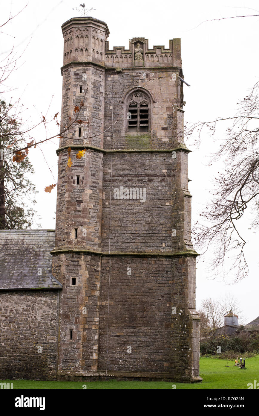 Tour de l'église St Bridgets Wentlooge nombre 3726 Banque D'Images