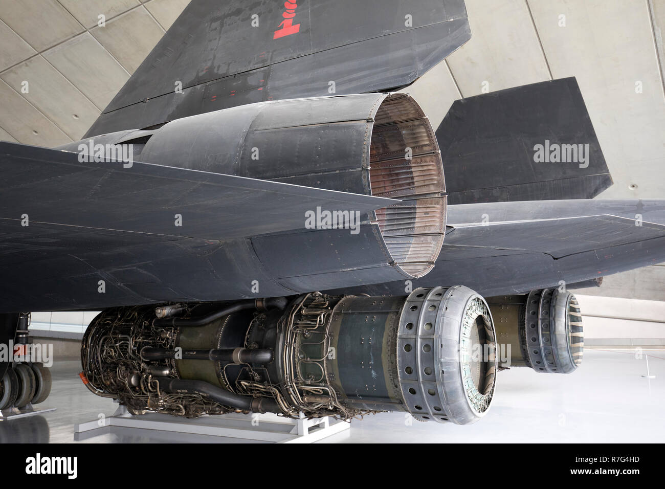 Lockheed SR-71 Blackbird "jet" à l'American Air Museum Duxford,,uk Banque D'Images