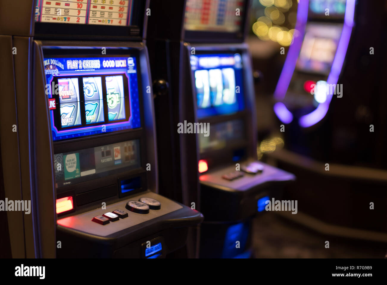 Machines à sous jeux de casino en Banque D'Images