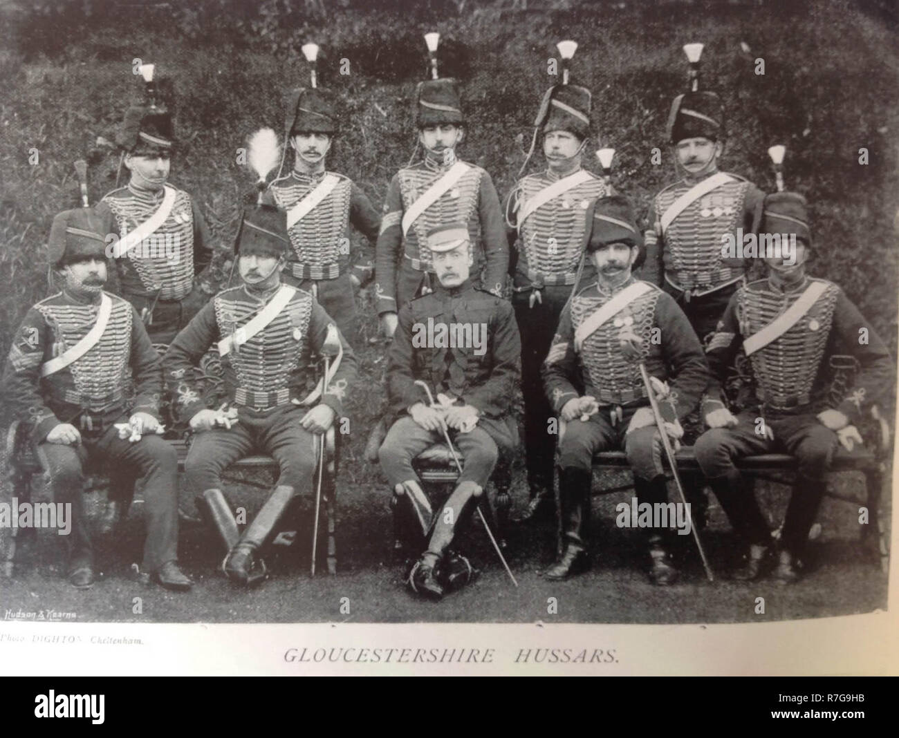 Les sergents de la Royal Gloucestershire Hussars 1896 Banque D'Images