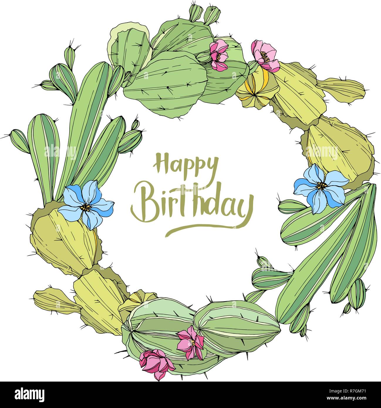 Fleur De Cactus De Vecteur L Art D Encre Gravee Ornement Cadre Frontiere Square Joyeux Anniversaire Monogramme L Ecriture La Calligraphie Image Vectorielle Stock Alamy Fleur De Cactus De Vecteur L Art D Encre Gravee Ornement Cadre Frontiere Square Joyeux Anniversaire Monogramme L Ecriture La Calligraphie Image Vectorielle Stock Alamy