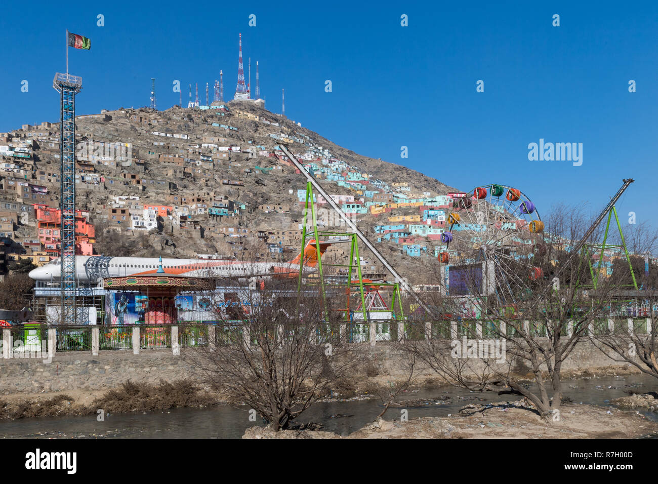 Grande Roue City Park Amusement Park, Kaboul, province de Kaboul, Afghanistan Banque D'Images