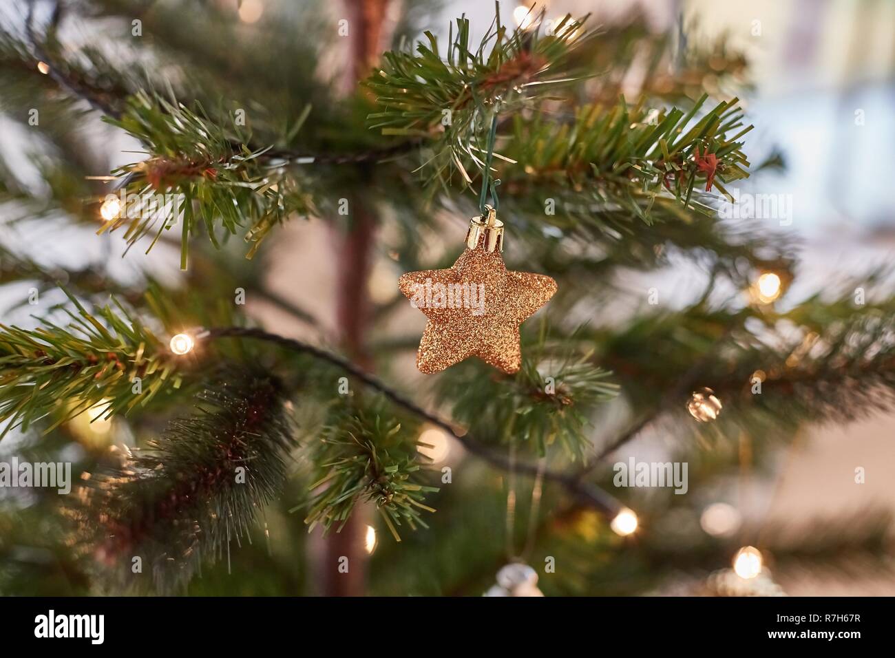 Décoration d'arbre de Noël Banque D'Images