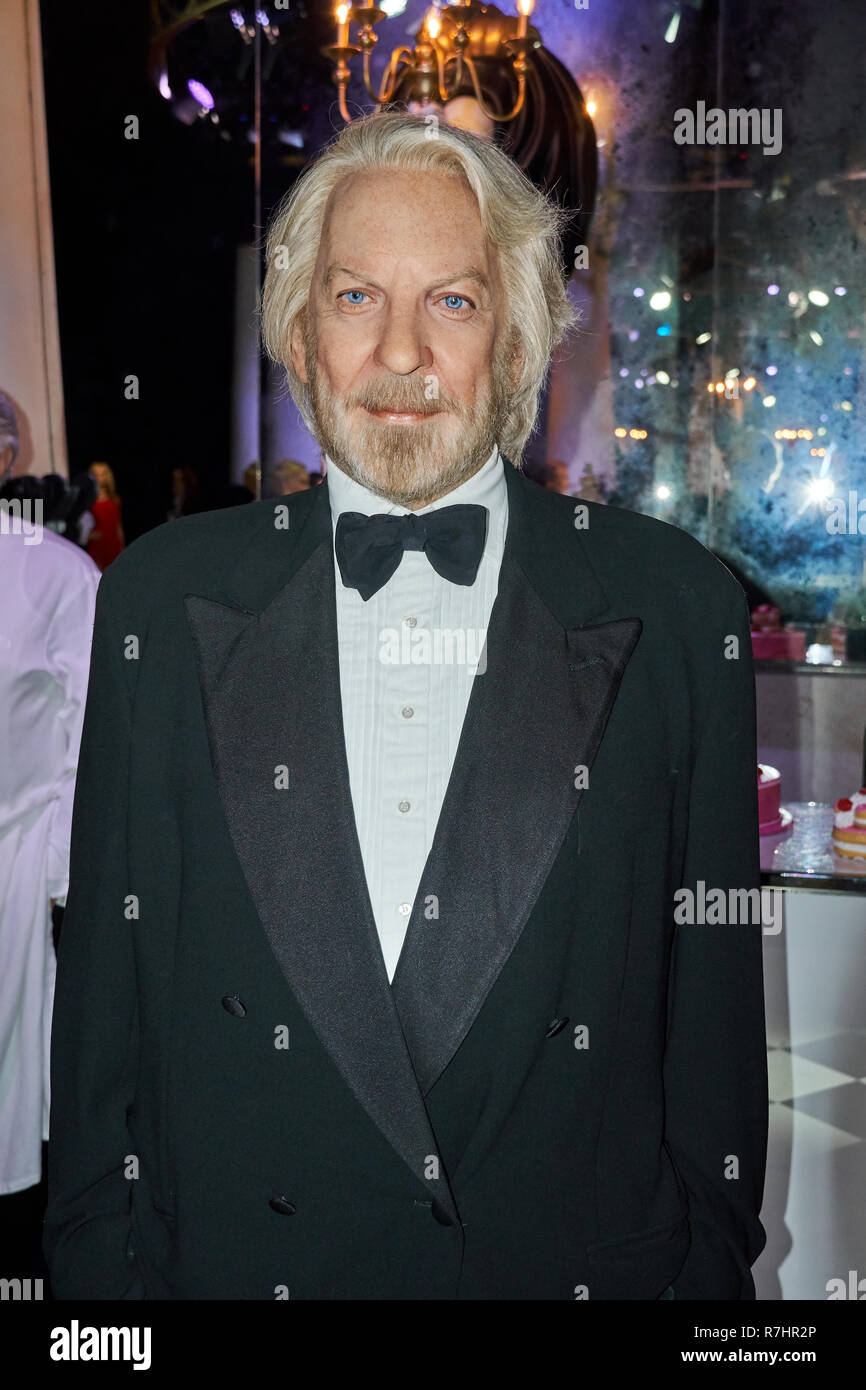 Montréal, Canada - le 23 septembre 2018 : Donald Sutherland, célèbre acteur canadien. Musée de Cire Grévin à Montréal, Québec, Canada Banque D'Images