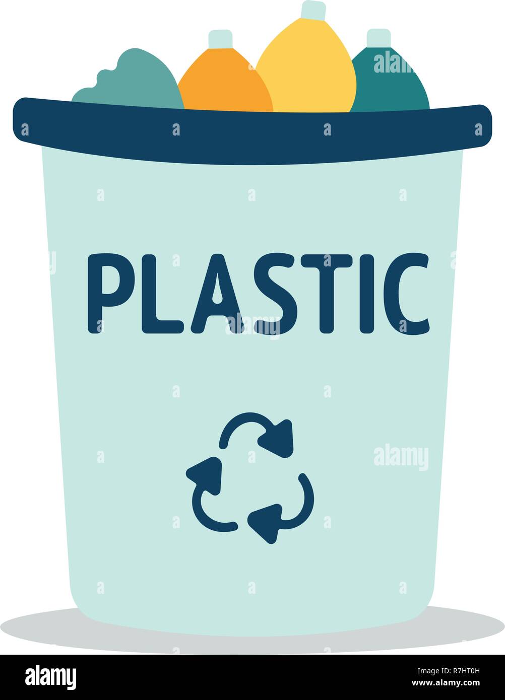 Recycler les déchets plastiques modernes et poubelle objet Corbeille  Illustration , adapté pour l'illustration de livres, graphiques, icônes,  jeu actif, et d'autres activités connexes de recyclage Image Vectorielle  Stock - Alamy