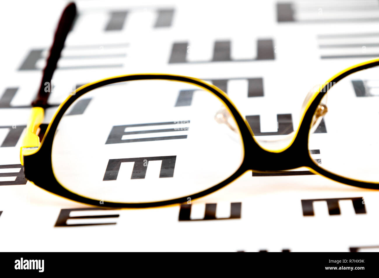 Lunettes de vision graphique de test Banque D'Images