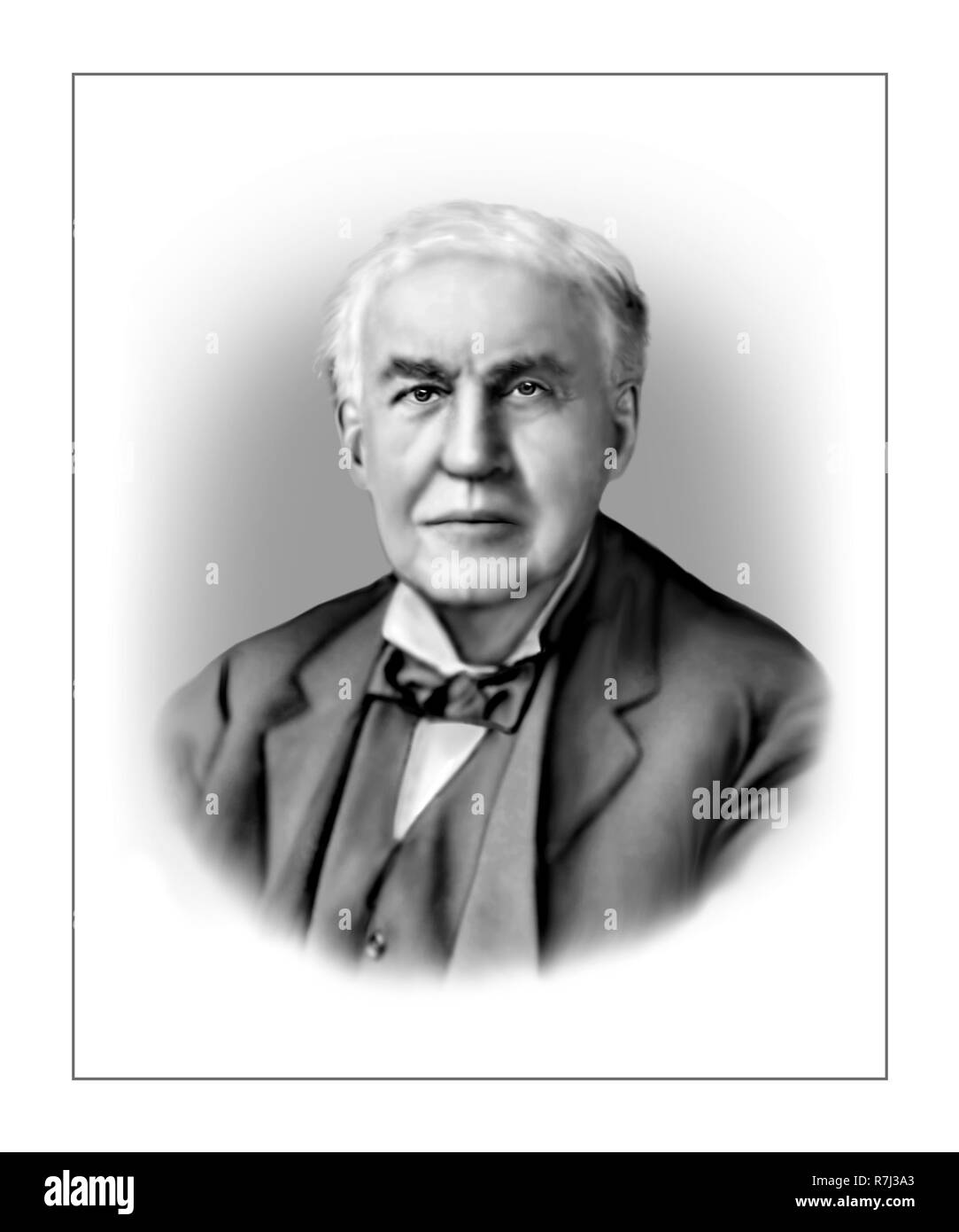 Thomas Alva Edison 1847 - 1931 inventeur américain Businessman Banque D'Images