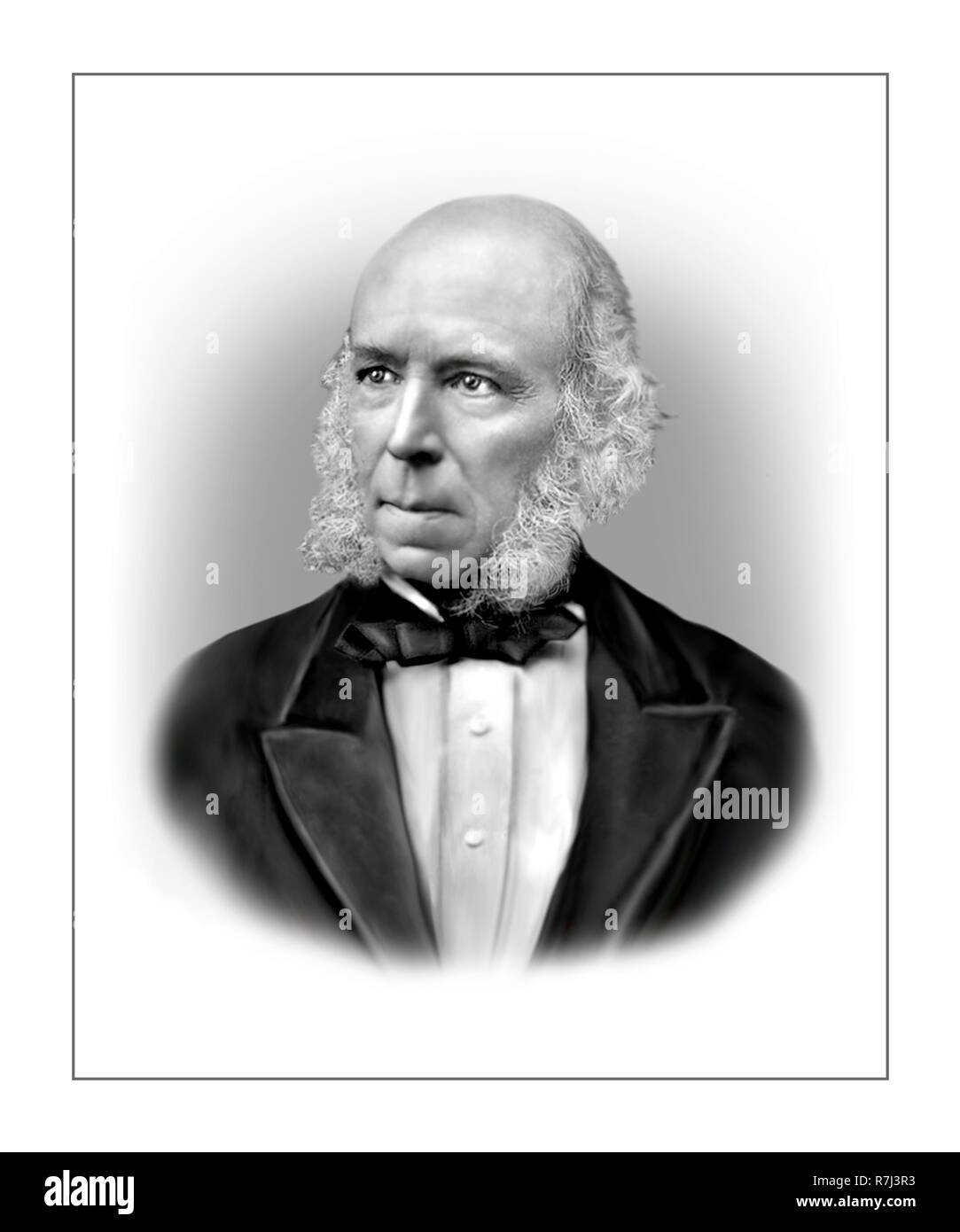 Herbert Spencer 1820 - 1903 Biologiste sociologue anthropologue philosophe anglais Banque D'Images