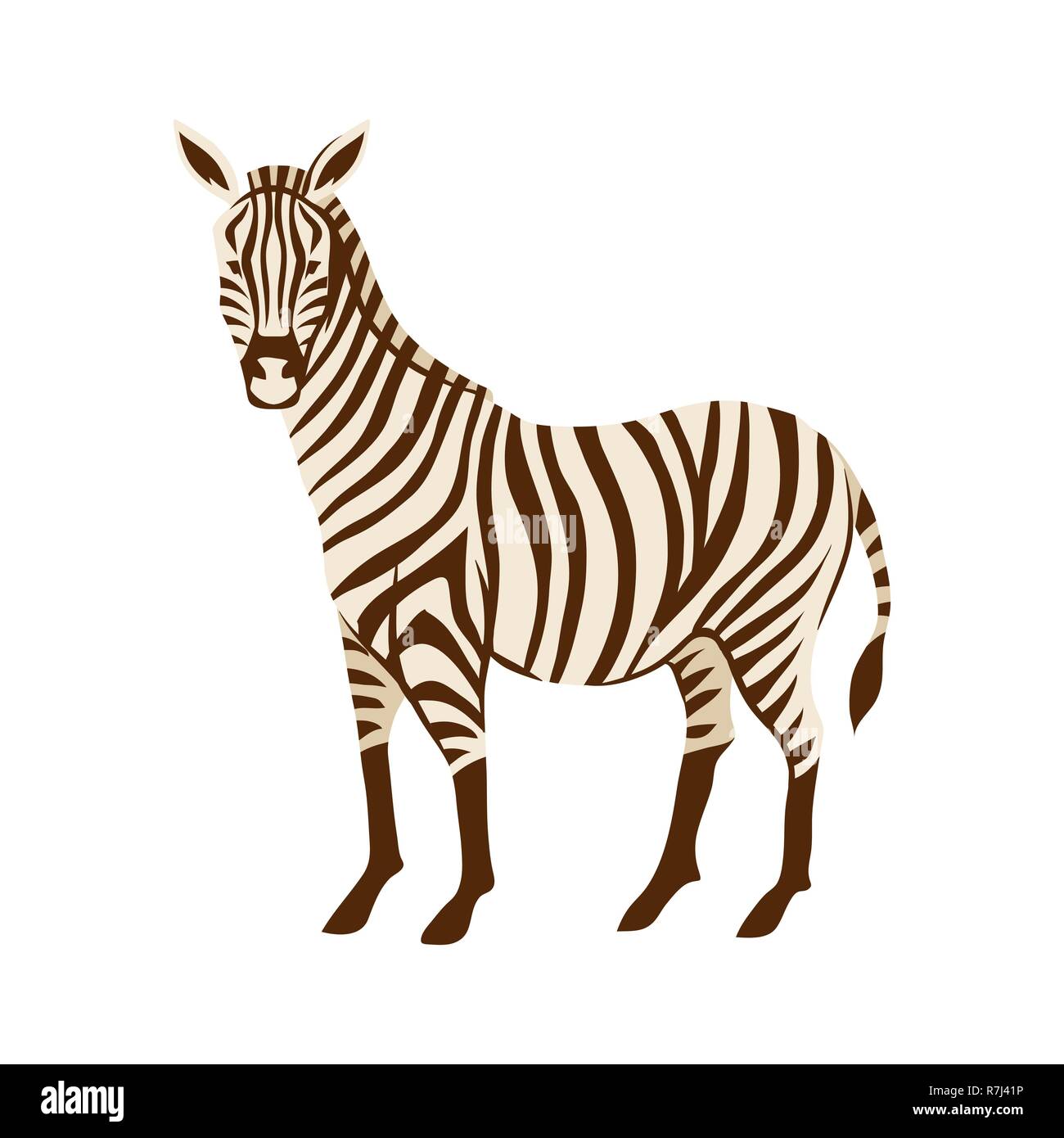 Illustration stylisée de Zebra. Illustration de Vecteur