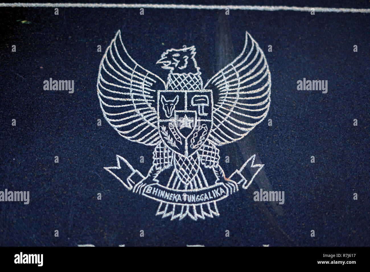 Garuda Pancasila, les armoiries de l'Indonésie Banque D'Images