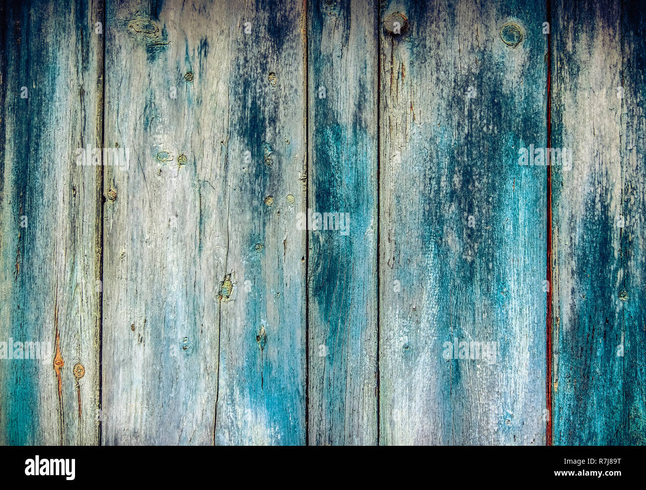 Ancienne peinture décolorée sur planches en bois - modèle en bois d'utile comme vintage background Banque D'Images