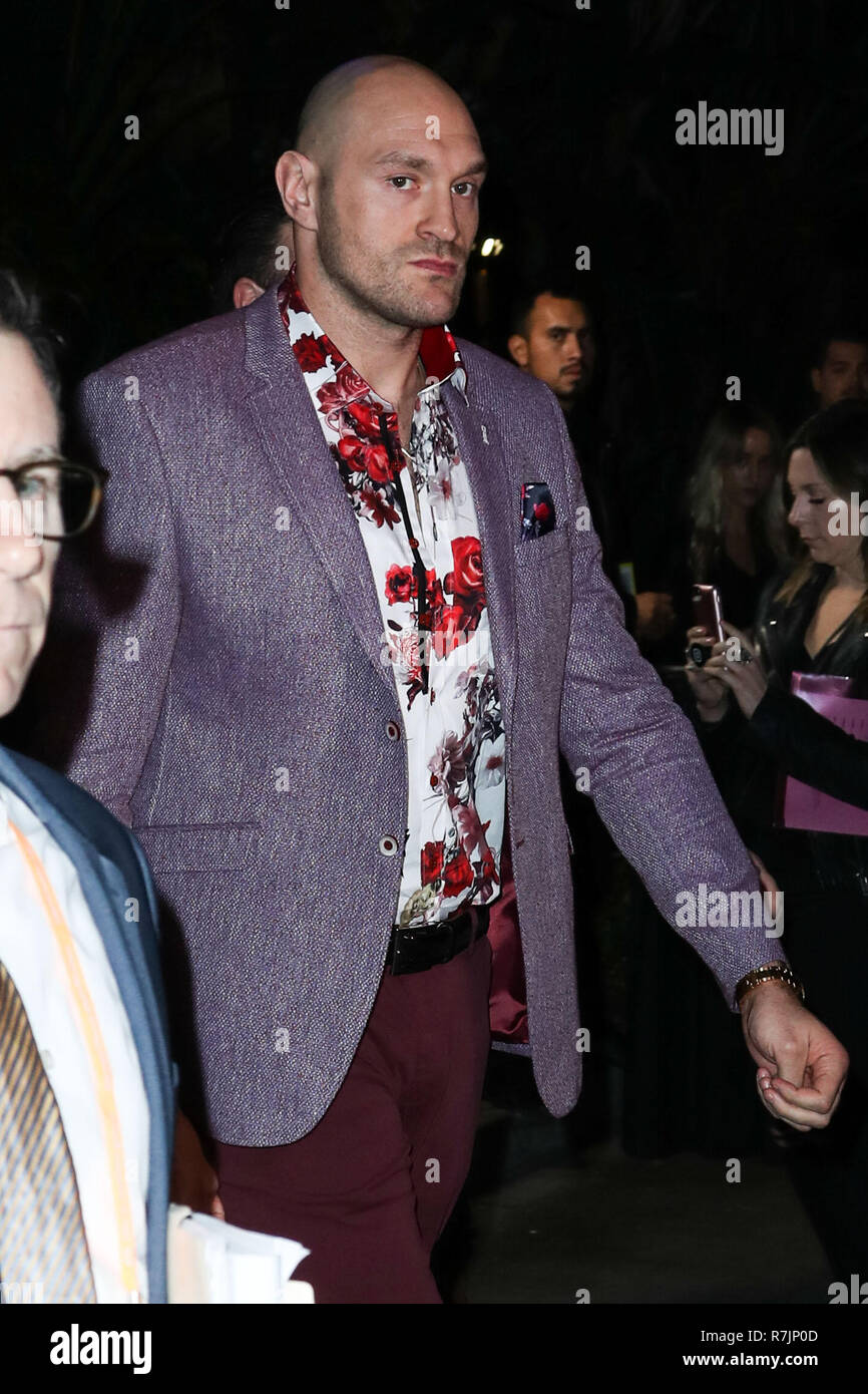 LOS ANGELES, CA, USA - 01 DÉCEMBRE : Boxer Tyson Fury arrive à la TVC Showtime présente Heavyweight Championship du monde 'Wilder vs Fury' VIP Pré-événement a eu lieu au Staples Center le 1 décembre 2018 à Los Angeles, Californie, États-Unis. (Photo par Xavier Collin/Image Press Office) Banque D'Images