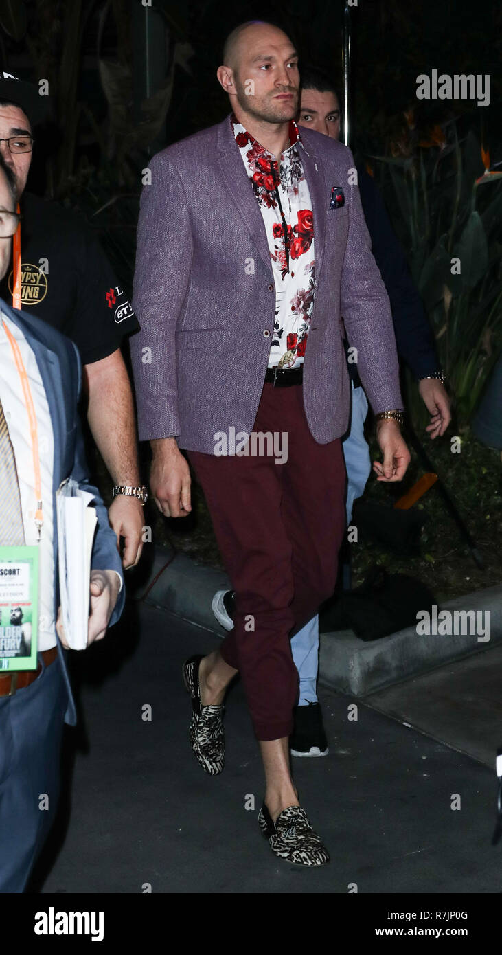 LOS ANGELES, CA, USA - 01 DÉCEMBRE : Boxer Tyson Fury arrive à la TVC Showtime présente Heavyweight Championship du monde 'Wilder vs Fury' VIP Pré-événement a eu lieu au Staples Center le 1 décembre 2018 à Los Angeles, Californie, États-Unis. (Photo par Xavier Collin/Image Press Office) Banque D'Images