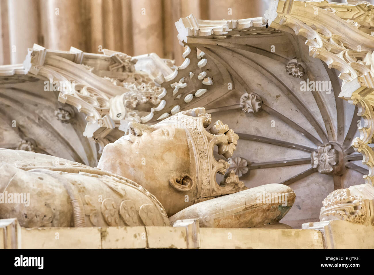 Chapelle des fondateurs, tombeau du roi João I, abbaye dominicaine Monastère de Batalha, UNESCO World Heritage Site, Batalha, district de Leiria Banque D'Images