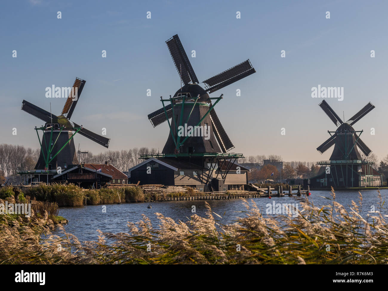 zaanse-schans-pays-bas-consid-r-e-comme-un-v-ritable-mus-e-ciel