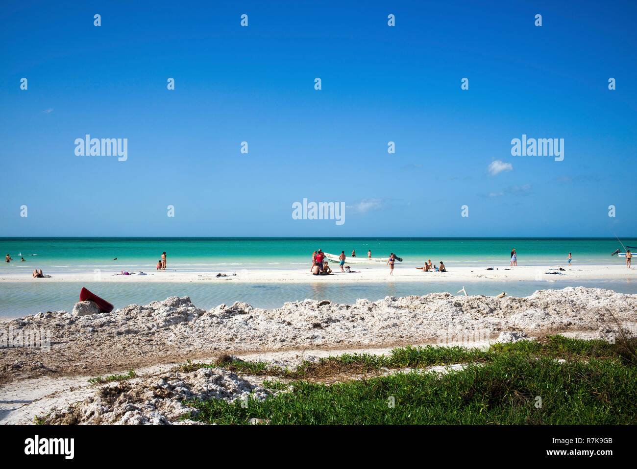 Le Mexique, Quintana Roo, Lázaro Cárdenas, Holbox Island, les plages Banque D'Images
