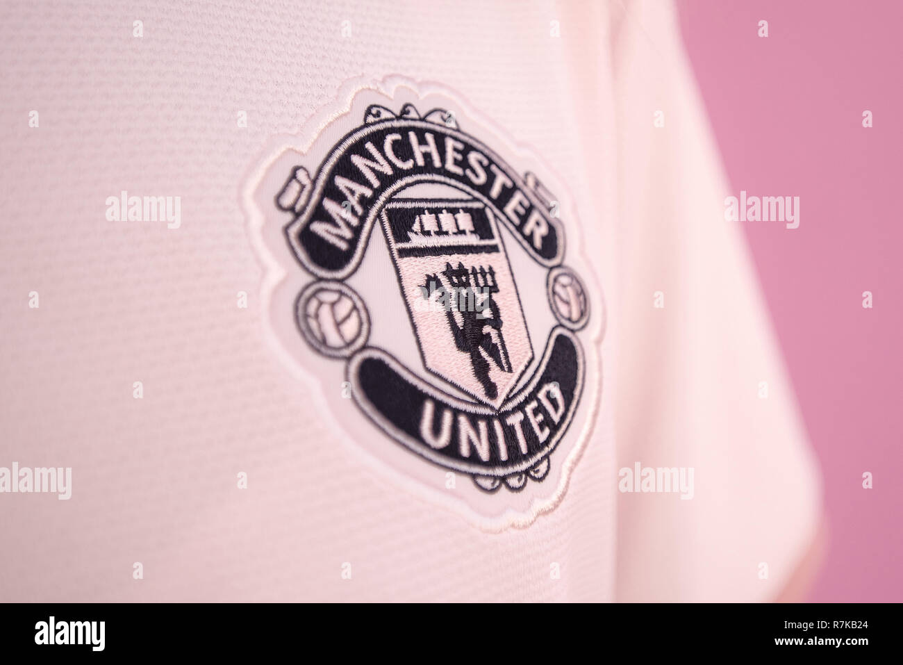 Maillot extérieur 2018/19 Manchester United. Banque D'Images