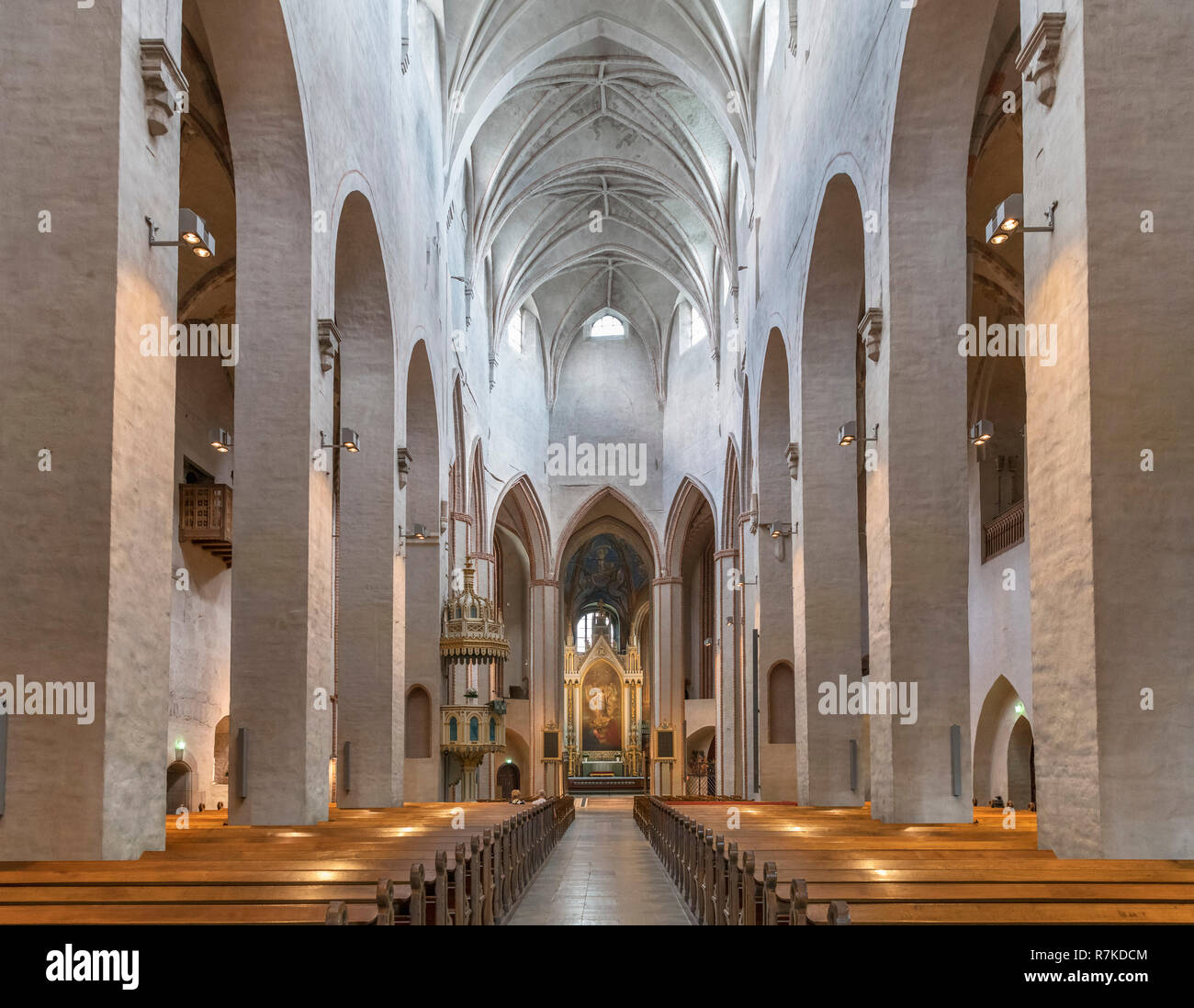 Nef de la Cathédrale de Turku (Turun tuomiokirkko), Turku, Finlande Banque D'Images